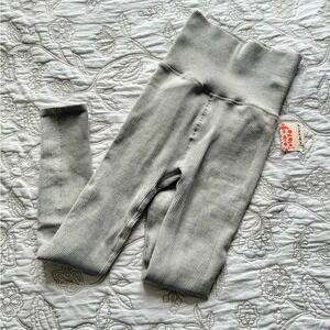 Free People‎ Movement Ribbed High Rise Leggings XS NWT $128 Grey Seamless Yoga